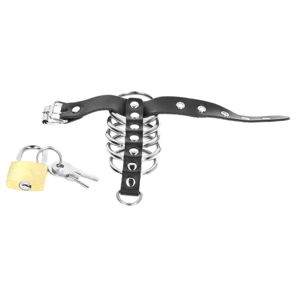 Kink - anel peniano com argolas metálicas - preto