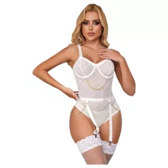   Subblime 954291 - body sensual com correntes - transparente branco (L-XL)
