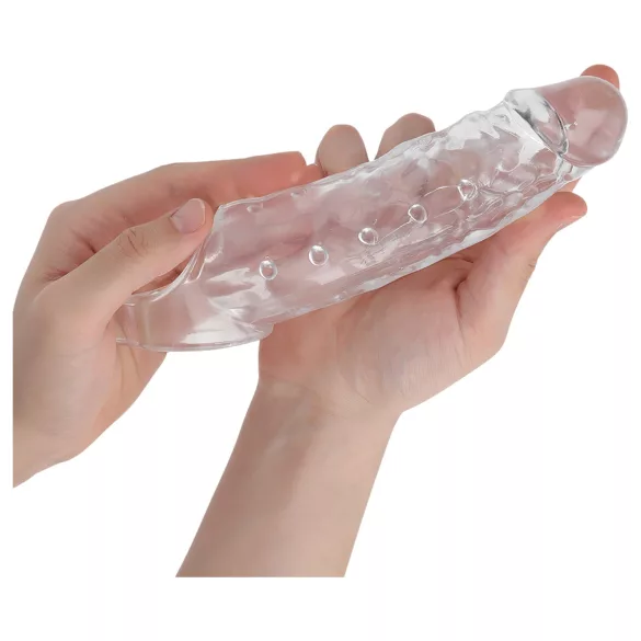 Addicted Toys - capa peniana com anel peniano - 23cm - transparente