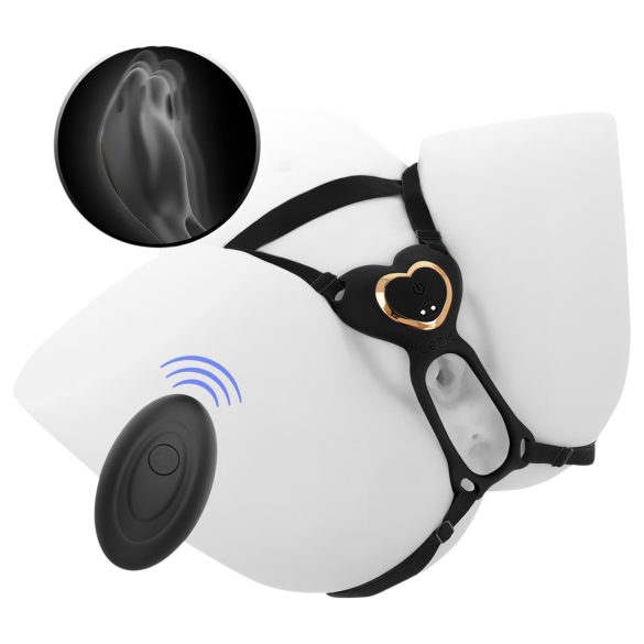 IBIZA - vibrador clitóris com cinta - silicone preto