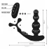Addicted Toys - vibrador anal rotativo com anel peniano - silicone preto