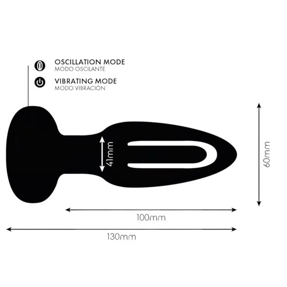 Addicted Toys - vibrador anal com língua vibratória - silicone preto