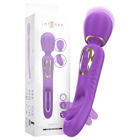 Intense Christy - vibrador massageador língua em movimento - silicone roxo