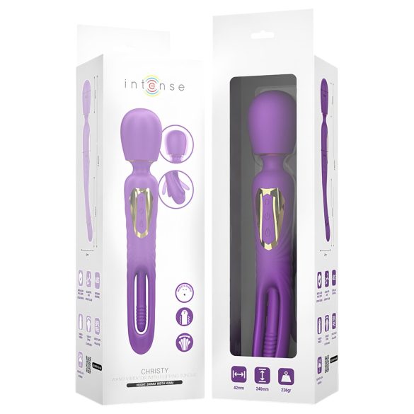 Intense Christy - vibrador massageador língua em movimento - silicone roxo