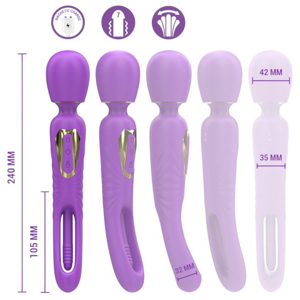 Intense Christy - vibrador massageador língua em movimento - silicone roxo