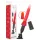 Intense Cynthia - vibrador com ventosa e função de impulso - silicone vermelho