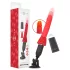 Intense Cynthia - vibrador com ventosa e função de impulso - silicone vermelho