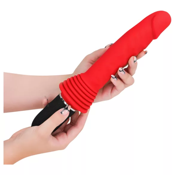Intense Cynthia - vibrador com ventosa e função de impulso - silicone vermelho