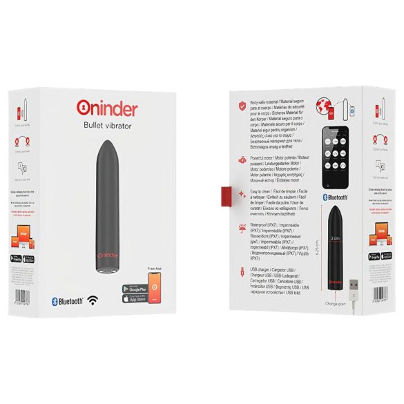 Oninder - vibrador mini inteligente - silicone preto