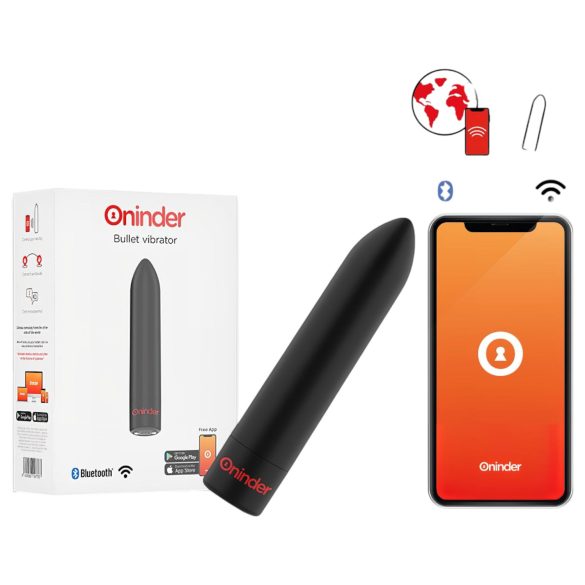 Oninder - vibrador mini inteligente - silicone preto