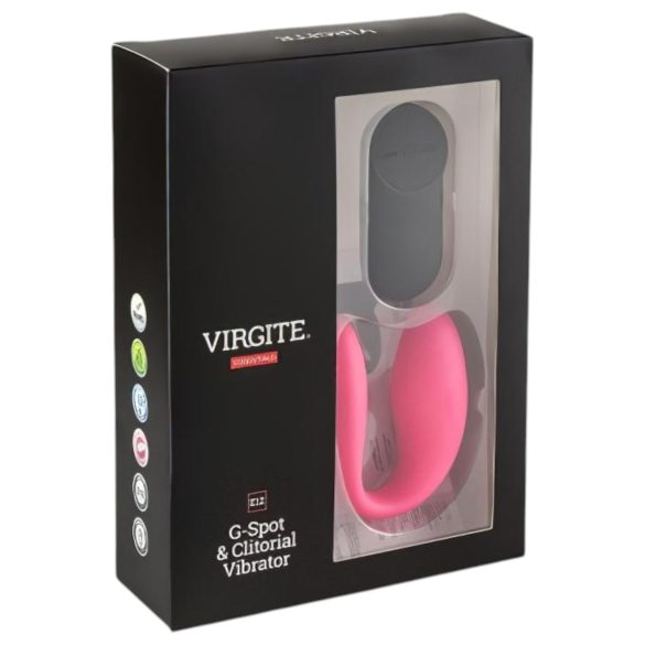 Virgite - vibrador casal com controle remoto - silicone preto/rosa