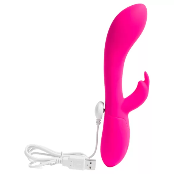 Platanomelón Lucas - vibrador com estimulador de clitóris recarregável - rosa