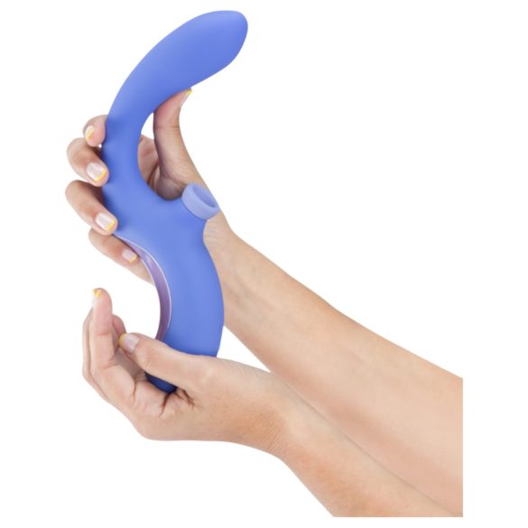 Platanomelón Momba - sugador clitóris e estimulador ponto G - silicone azul