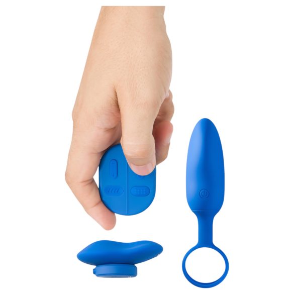 Platanomelón Mobi - vibrador com controle remoto recarregável - kit 2 peças azul
