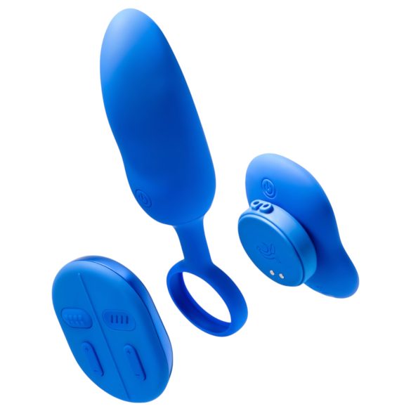 Platanomelón Mobi - vibrador com controle remoto recarregável - kit 2 peças azul