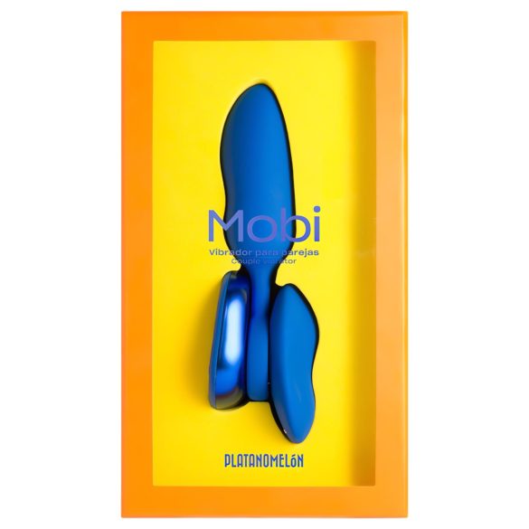 Platanomelón Mobi - vibrador com controle remoto recarregável - kit 2 peças azul
