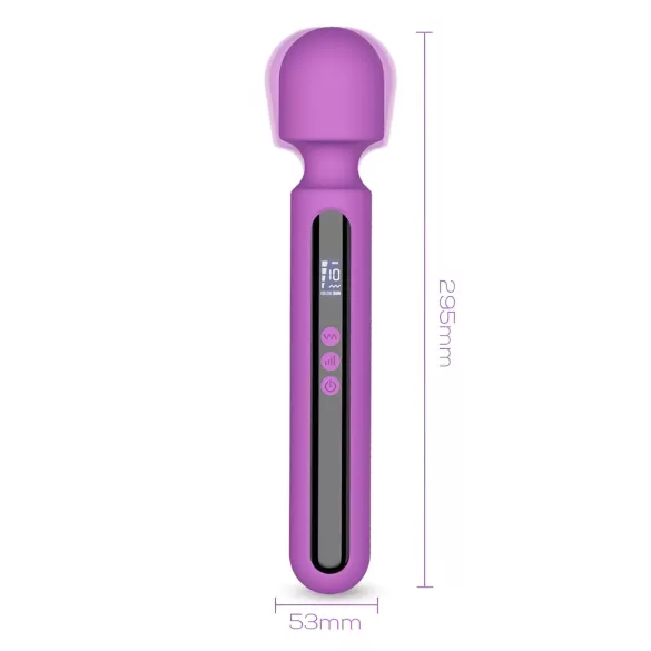 Engily Ross Aura - vibrador massageador recarregável digital - silicone roxo