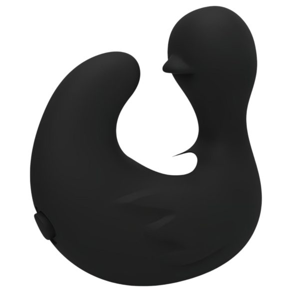 Latetobed - vibrador de dedo formato pato - silicone preto