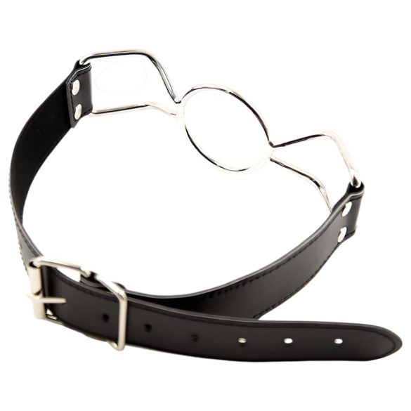 Latetobed - mordaça boca aberta - couro preto