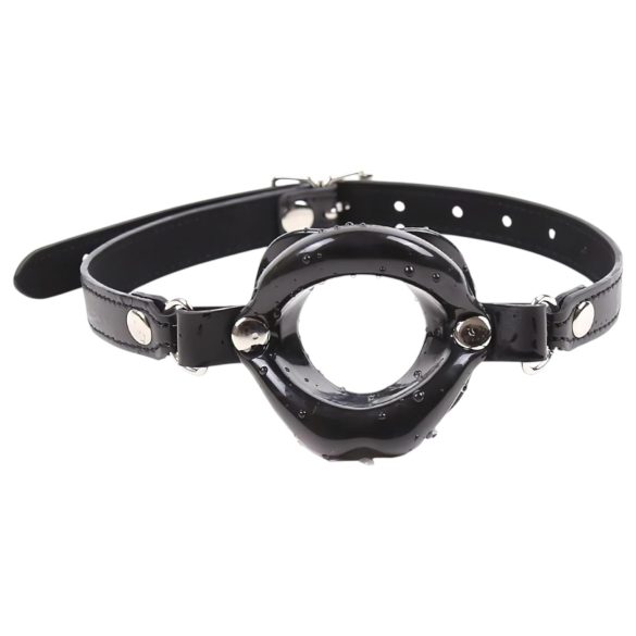 Latetobed - mordaça boca silicone formato boca - preto