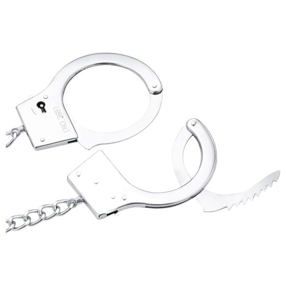 LateToBed - kit BDSM algema com plug anal - metal prata
