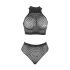 Adalet Marga - conjunto lingerie rede - preto - L/XL