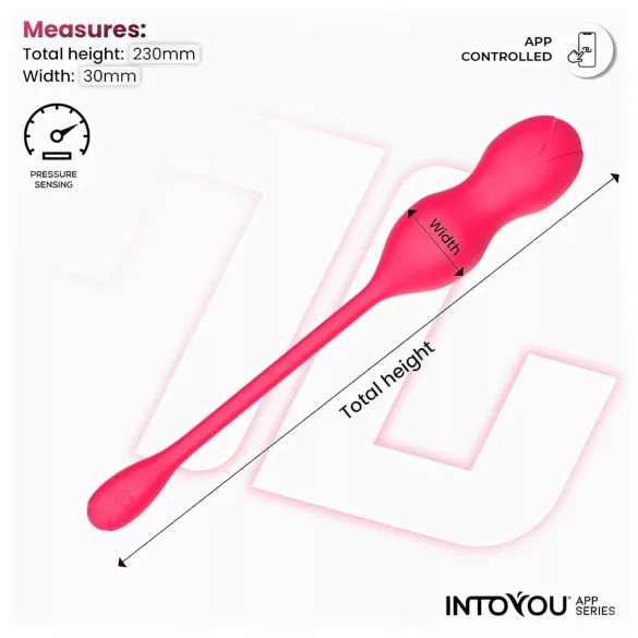 INTOYOU Kyra Pelvic - bolas de kegel com vibração inteligente - silicone rosa