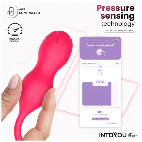 INTOYOU Kyra Pelvic - bolas de kegel com vibração inteligente - silicone rosa