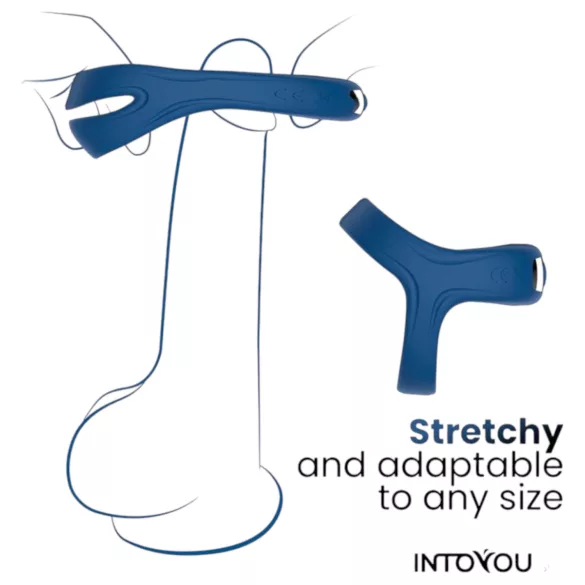 INTOYOU - anel peniano vibratório inteligente - silicone azul