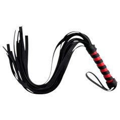 Latetobed - chicote erótico - couro preto 45cm