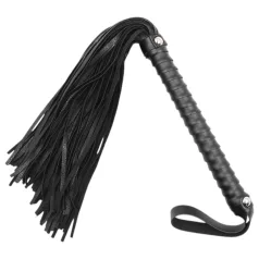 Latetobed - chicote texturizado - couro preto 48cm