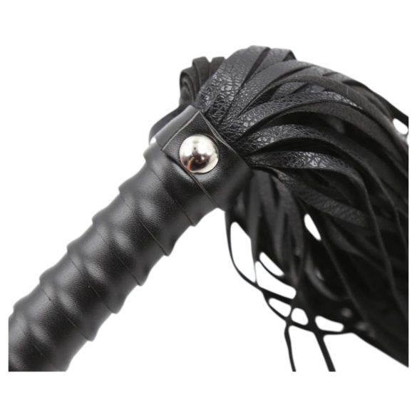 Latetobed - chicote texturizado - couro preto 48cm