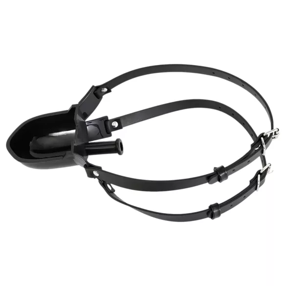 Latetobed - mordaça com bojo para líquidos - silicone preto