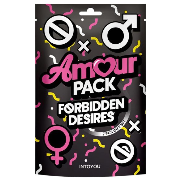 Amour Pack Forbidden Desires - kit iniciante com vibrador - 7 peças