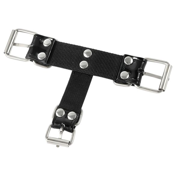 Latetobed - coleira com gancho nasal - couro preto