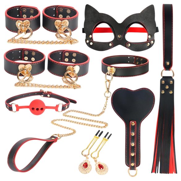 INTOYOU - kit BDSM avançado - 8 peças - preto