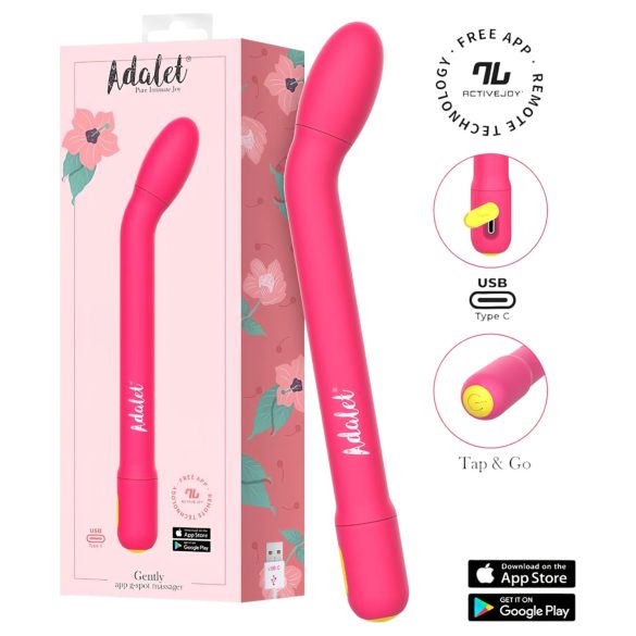 Adalet Gently - vibrador ponto G e próstata - recarregável silicone rosa