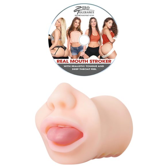 Zero Tolerance - masturbador oral realista - silicone cor natural
