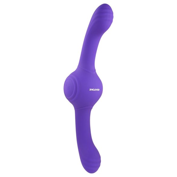 Evolved - vibrador duplo recarregável com vibração e rotação - silicone lilás