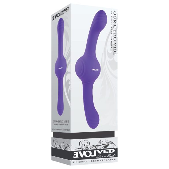 Evolved - vibrador duplo recarregável com vibração e rotação - silicone lilás