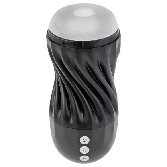 Playboy Solo Stroker - masturbador preto com sucção recarregável