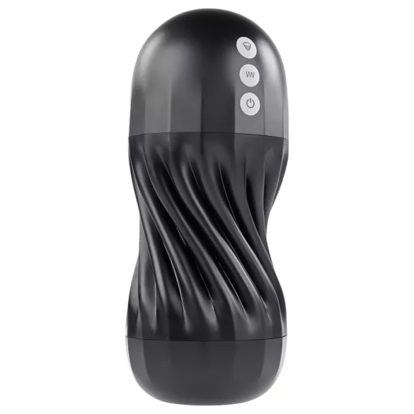 Playboy Solo Stroker - masturbador preto com sucção recarregável