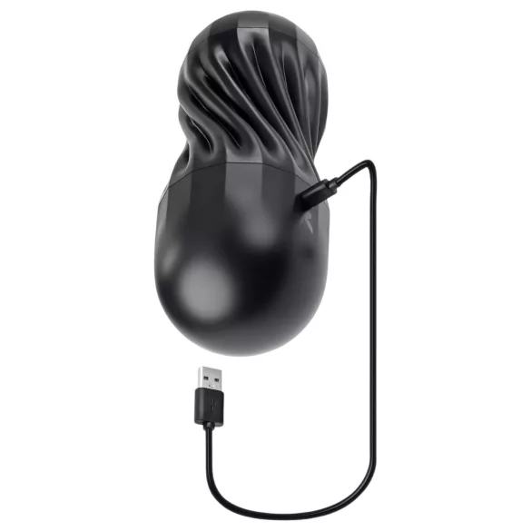 Playboy Solo Stroker - masturbador preto com sucção recarregável