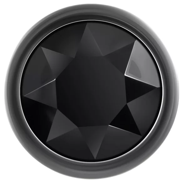 Evolved Black Gem - conjunto de plugs anais de metal com pedra preta (prateado)