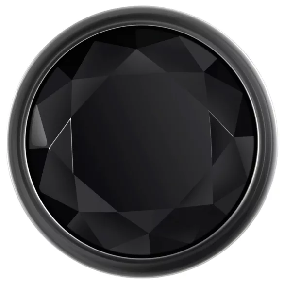 Evolved Black Gem - conjunto de plugs anais de metal com pedra preta (prateado)