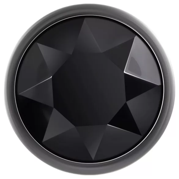 Evolved Black Gem - conjunto de plugs anais de metal com pedra preta (prateado)