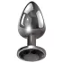 Evolved Black Gem - conjunto de plugs anais de metal com pedra preta (prateado)