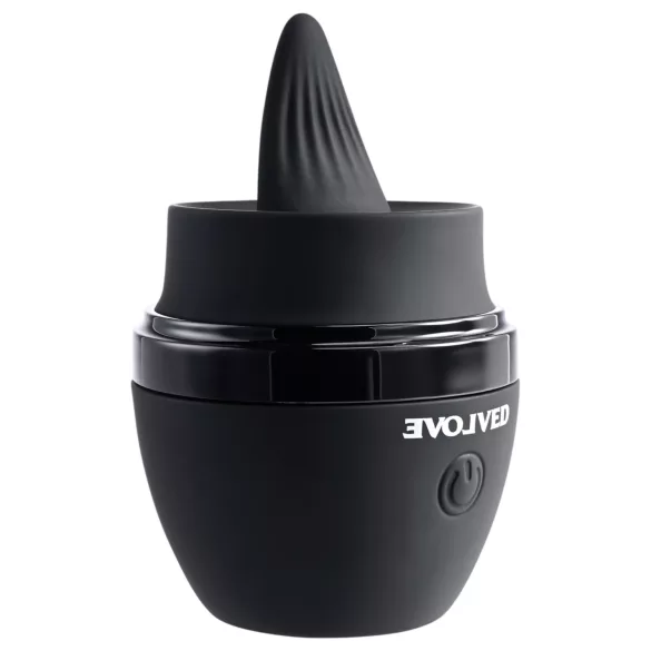 Evolved Tongue Tied - vibrador com língua, recarregável (preto)