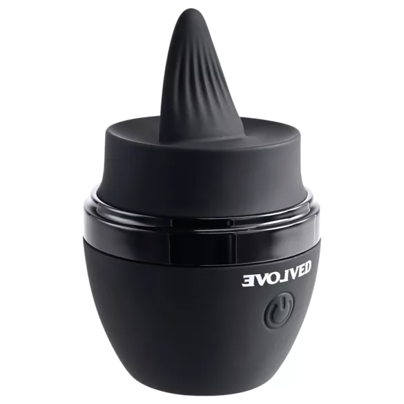 Evolved Tongue Tied - vibrador com língua, recarregável (preto)