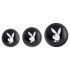 Playboy - plug anal set - 3 peças - cor prata